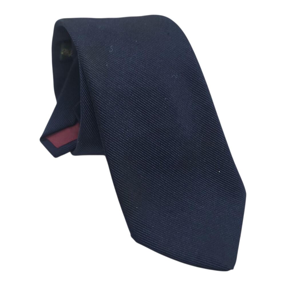 Vintage Sears Men's Store Mens Tie Navy Blue Solid Woven Classic Necktie